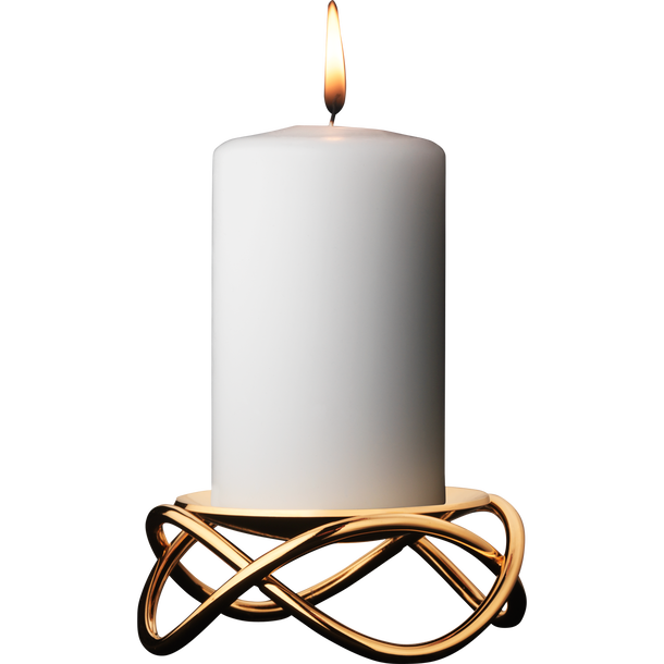 GLOW candleholder (18 kt. gold plated stainless steel)
