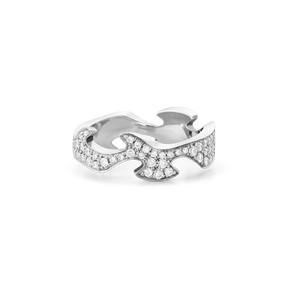 Fusion white gold centre ring with diamonds | Georg Jensen