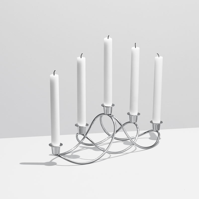 Harmony Candleholder In Polished Stainless Steel Georg Jensen