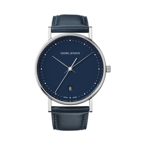 <p>KOPPEL - 38 mm 腕錶，石英機芯，藍色錶盤搭配藍色皮革錶帶<br /><br /></p>