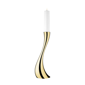 COBRA floor candleholder, medium, gold plated