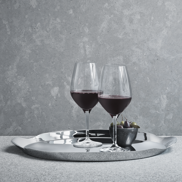 WINE tray in mirror-polished stainless steel | Georg Jensen