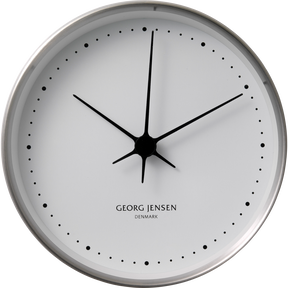 KOPPEL 22 cm wall clock, stainless steel with white dial