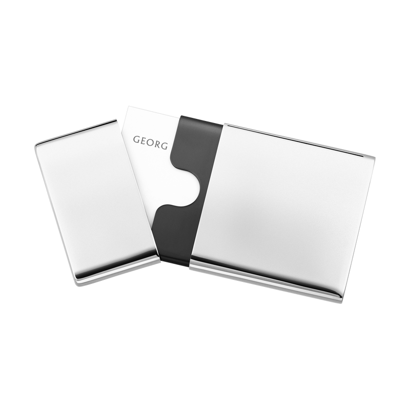 To Go Designer Business Card Holder In Steel Georg Jensen