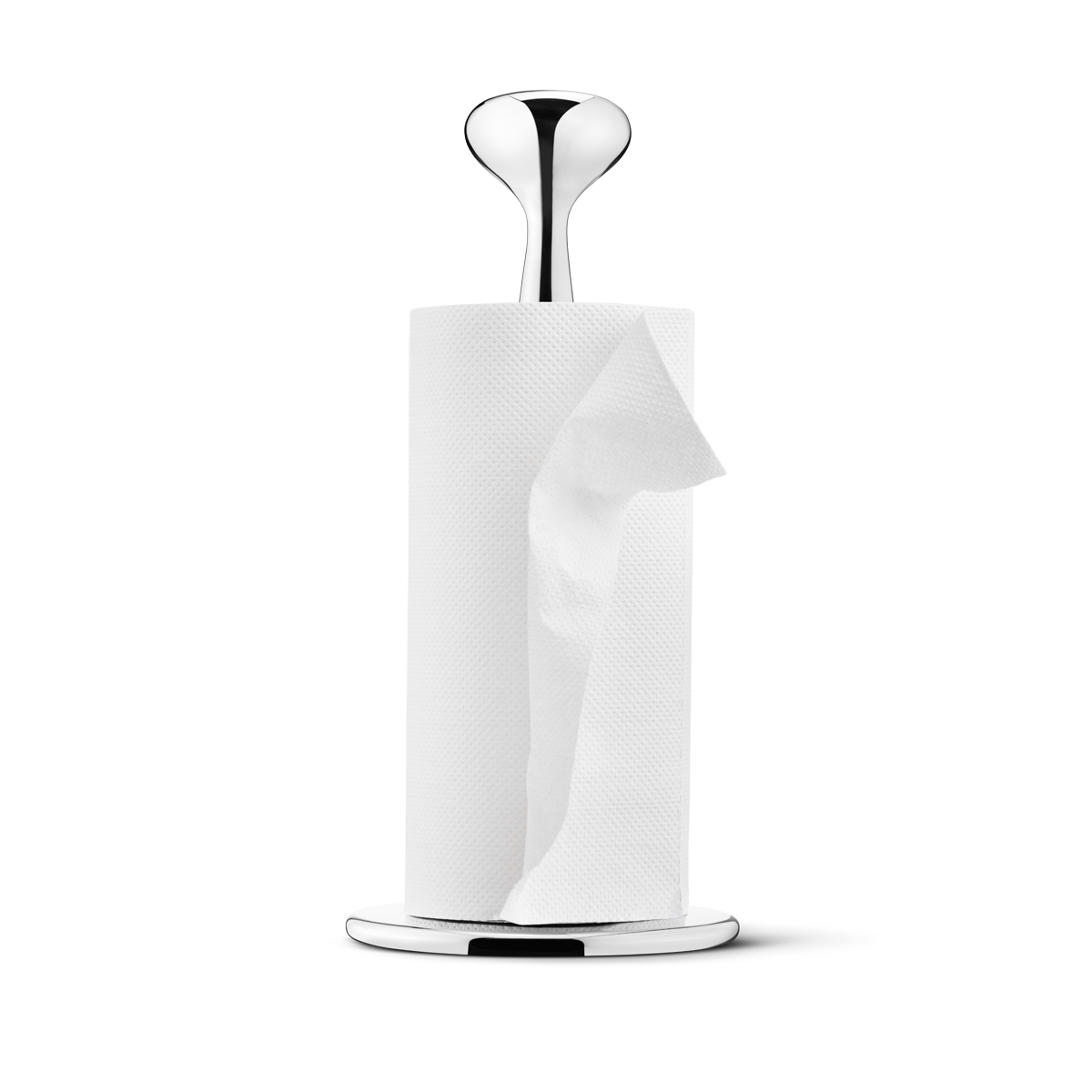 ALFREDO modern kitchen roll holder in polished stainless steel