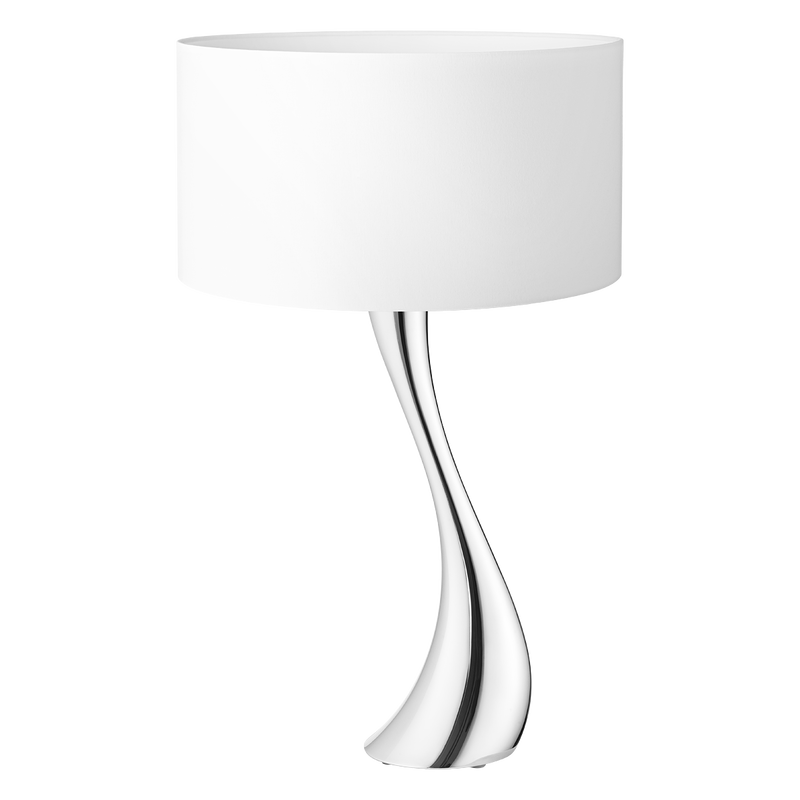 Cobra Mirror Polished Lamp With White Cotton Georg Jensen