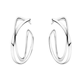 Infinity earhoops in sterling silver | Georg Jensen