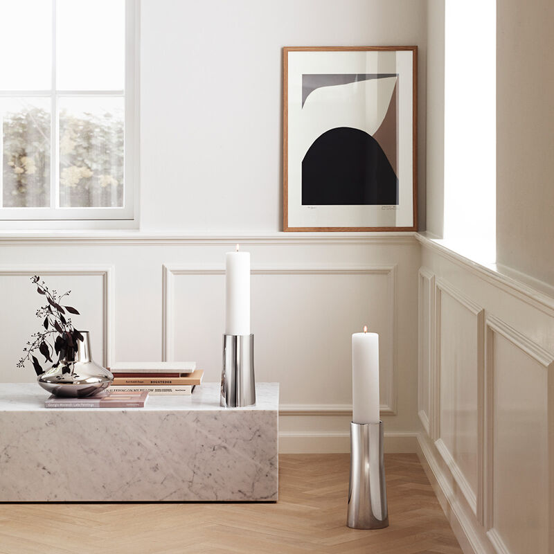 Misericordioso Superior alias Koppel large stainless steel flower vase | Georg Jensen