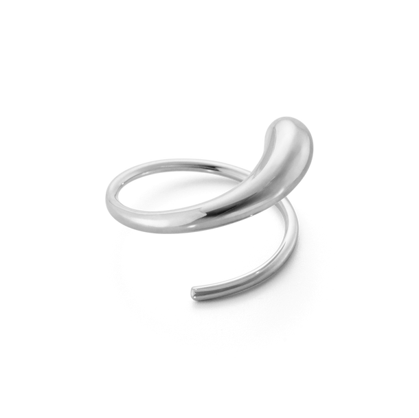 Mercy swirl spiral earring in silver | Georg