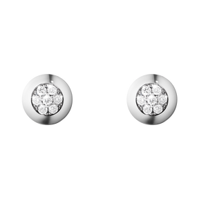 AURORA 耳环 - 18 K 白金，铺砌式镶嵌明亮式切工钻石