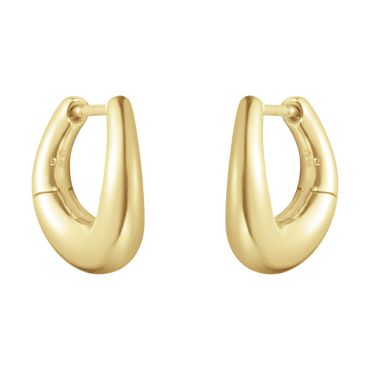OFFSPRING earhoop, contemporary but classic gold hoop earring