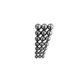 GRAPE A.R.H SHORT EARRING 659A SILVER, BLACK RIGHT GRAPE A.R.H SHORT EARRING 659A SILVER, BLACK RIGHT