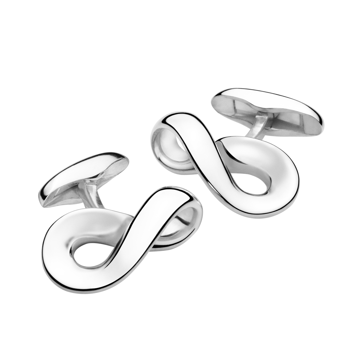 Infinity designer silver cufflinks for men   Georg Jensen