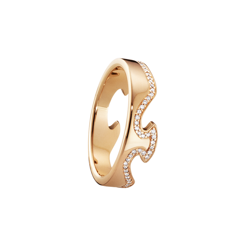 Get Wallpaper Fusion End Ring In 18 Kt Rose Gold With Brilliant Cut Diamonds For Free