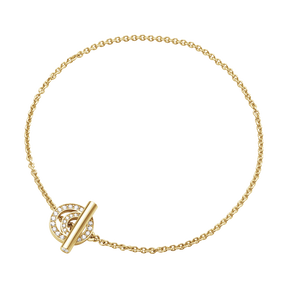 HALO bracelet -18 kt. gold diamond pave - S/M