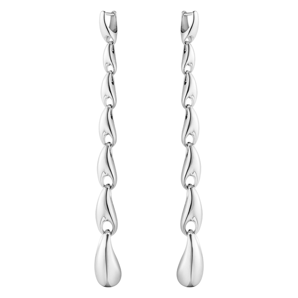 Extra long discount silver earrings