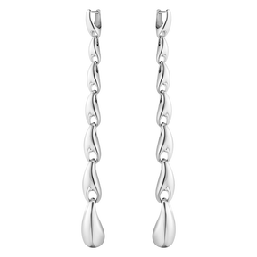 Extra long silver earrings cheap