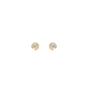 MERCY Stud earrings in 18-karat gold with diamond
