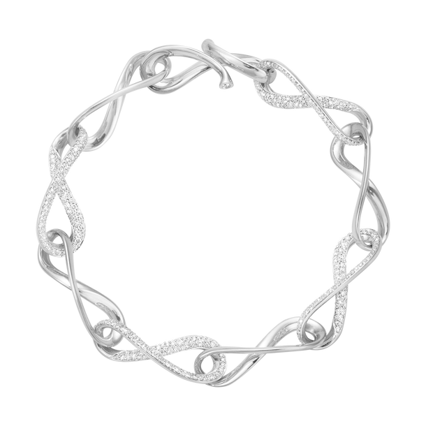 インフィニティ バイ ジョージ ジェンセン(INFINITY BY GEORG JENSEN) ブレスレット-  18Kホワイトゴールド＋ブリリアントカットダイヤモンド