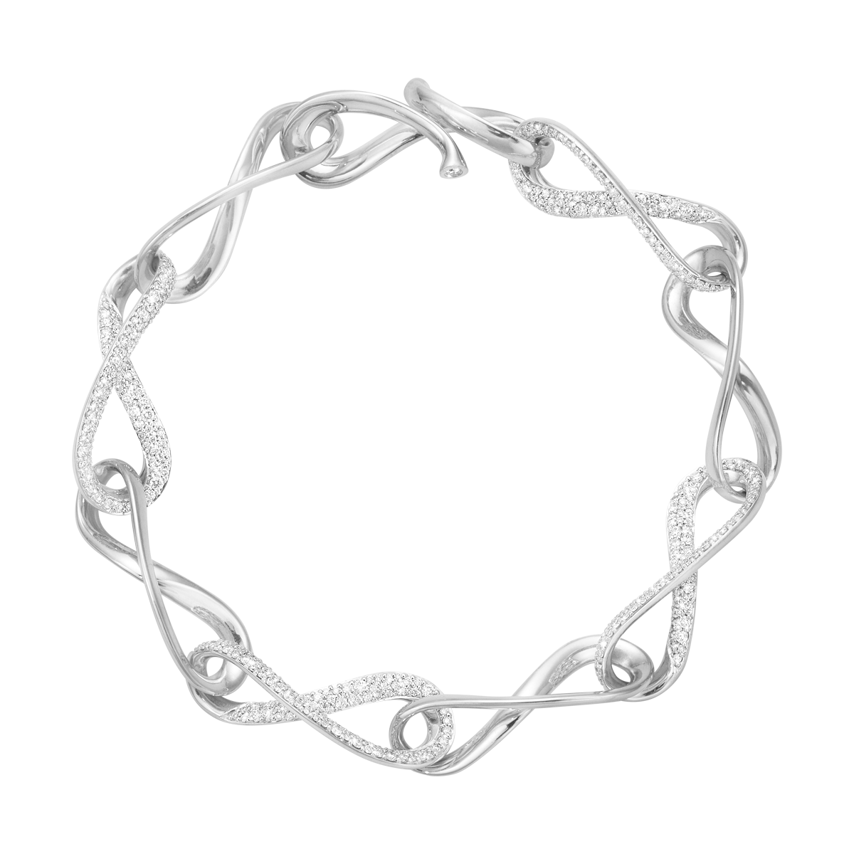 インフィニティ バイ ジョージ ジェンセン(INFINITY BY GEORG JENSEN) ブレスレット-  18Kホワイトゴールド＋ブリリアントカットダイヤモンド
