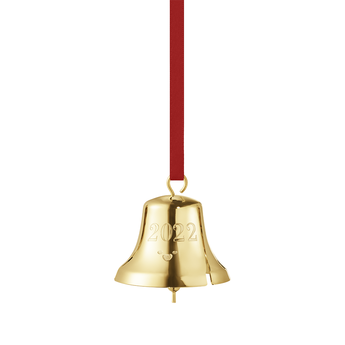 Juleklokke 2022, messing belagt med kt. guld