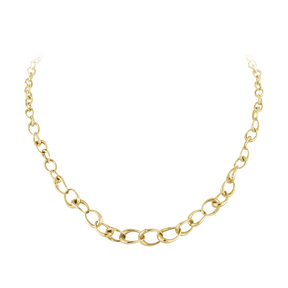 OFFSPRING Graduated Link Necklace in 18 karat gold