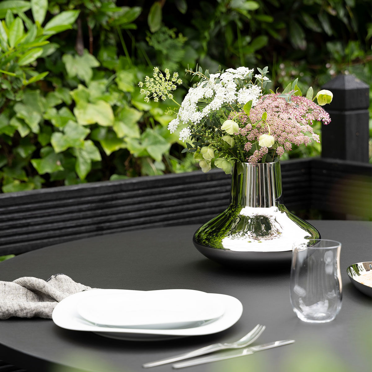 Koppel stainless steel medium vase Jensen