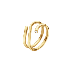 Magic white and yellow gold ring combination with diamonds