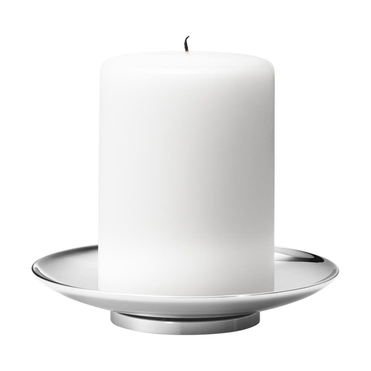 minimalistic candleholder in stainless steel