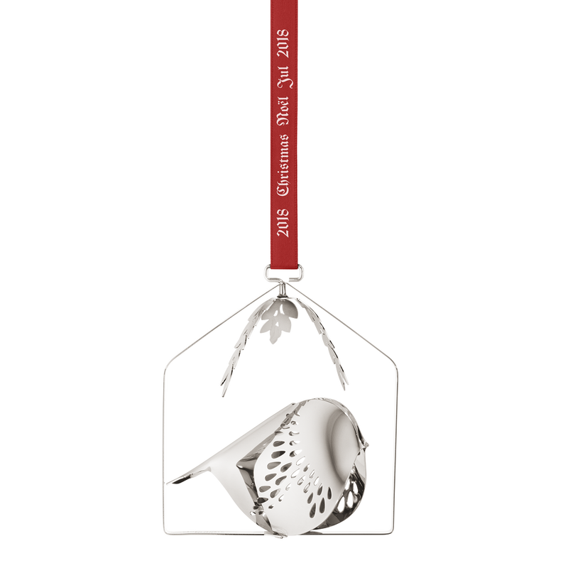 18 クリスマスオーナメント ウィンターバード パラジウムメッキ仕上げ I Georg Jensen