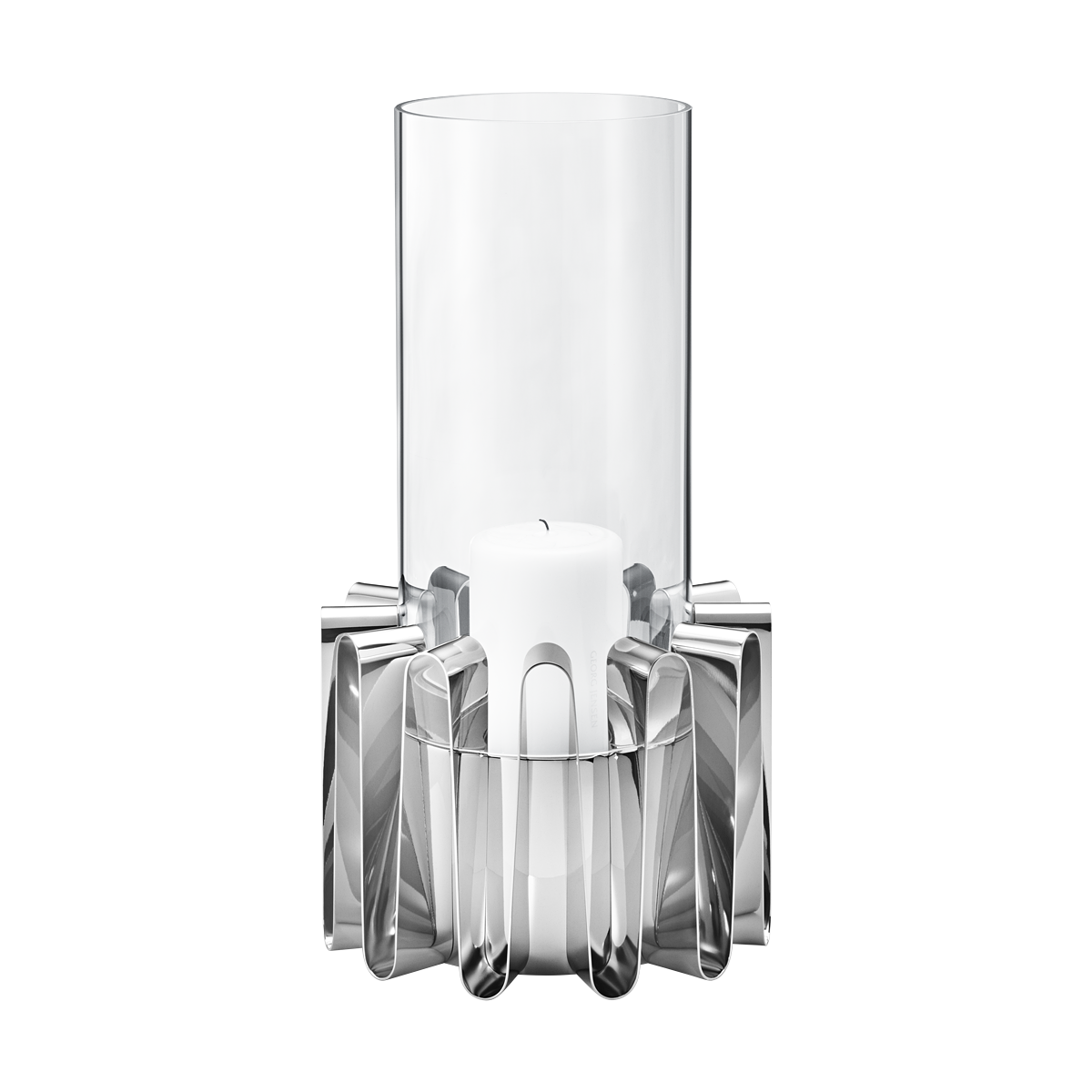 FREQUENCY hurricane candle holder in stainless steel, large