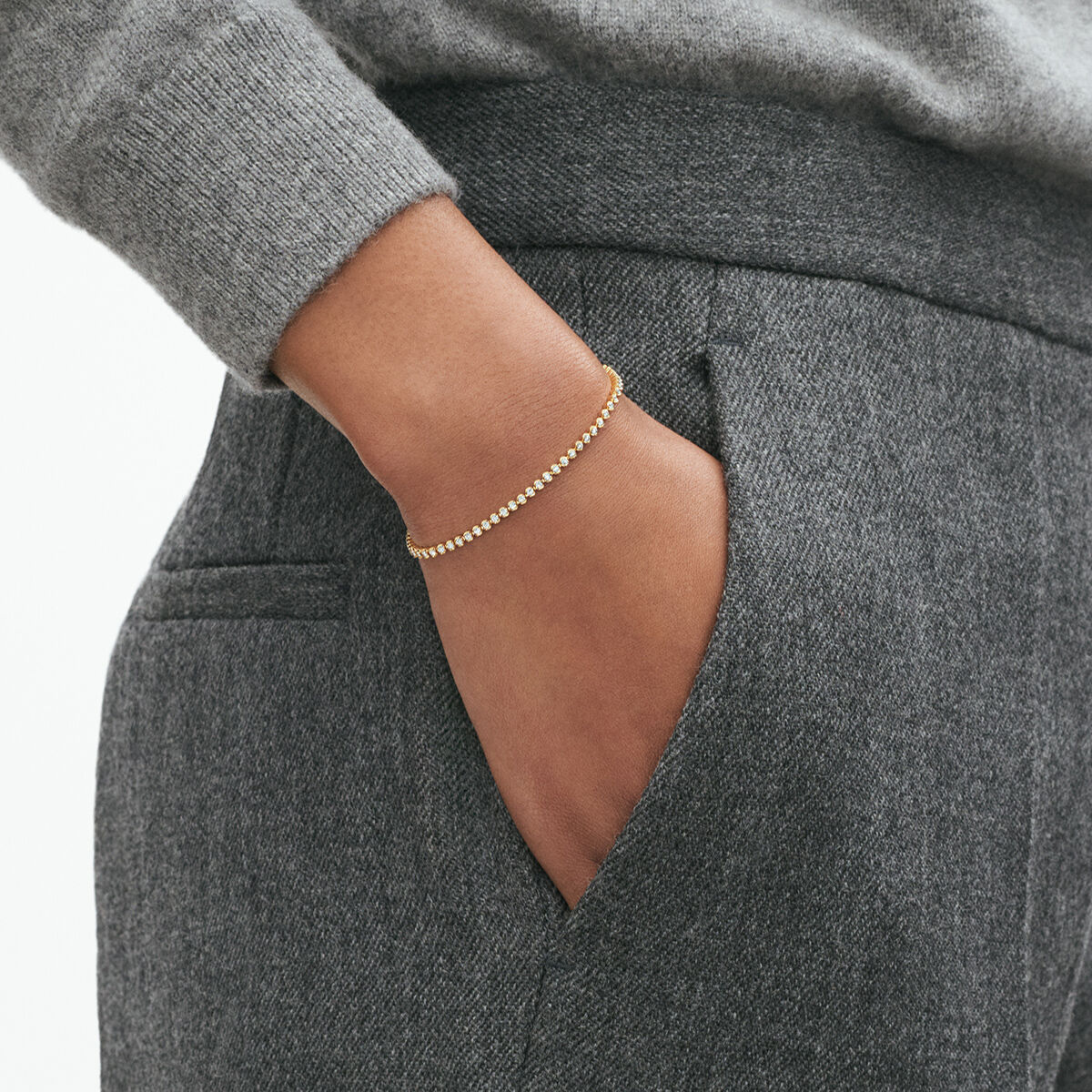 GEORG JENSEN SIGNATURE DIAMONDS テニス ブレスレット - 18Kゴールド