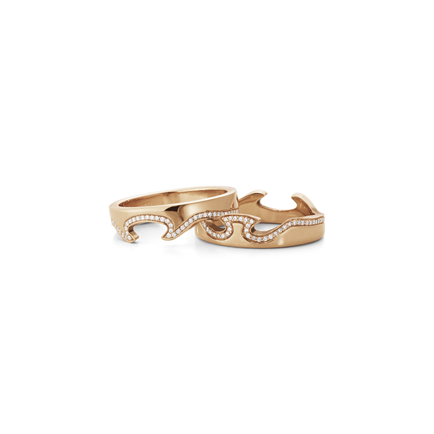 ジュリアン Fusion 2 piece ring in 18kt. rose gold with diamonds | Georg Jensen