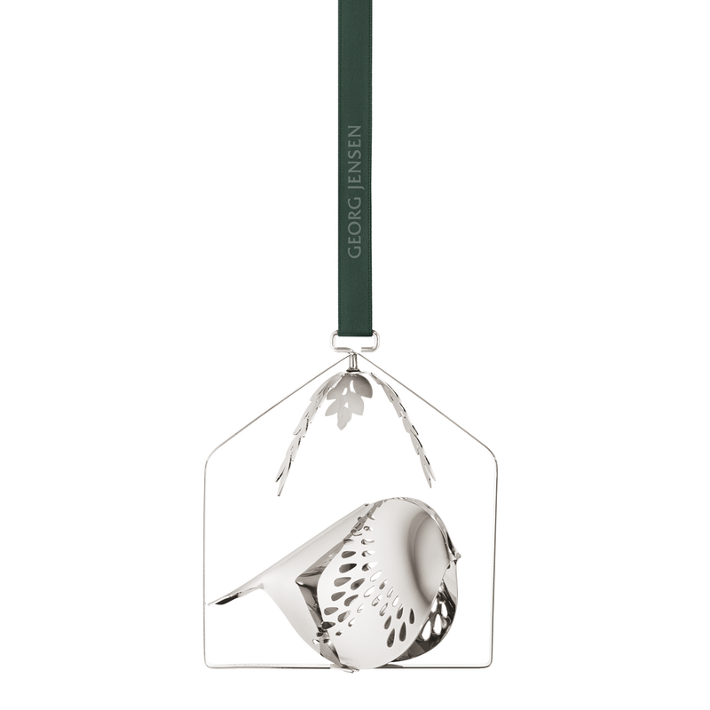 18 クリスマスオーナメント ウィンターバード パラジウムメッキ仕上げ I Georg Jensen