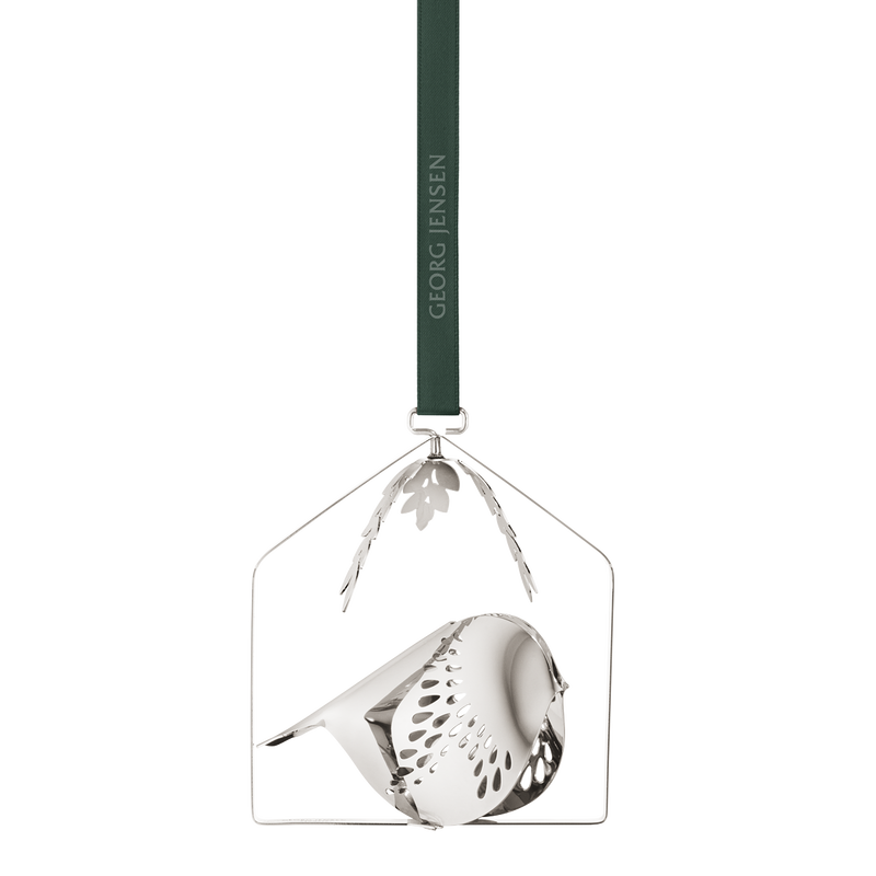 18 クリスマスオーナメント ウィンターバード パラジウムメッキ仕上げ I Georg Jensen 18 クリスマスオーナメント ウィンターバード パラジウムメッキ仕上げ I Georg Jensen
