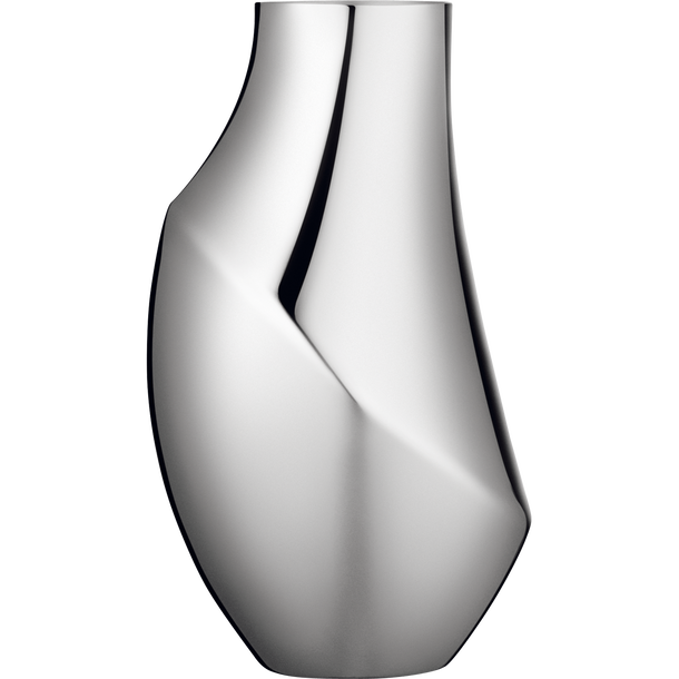 Flora large stainless steel flower vase | Georg Jensen