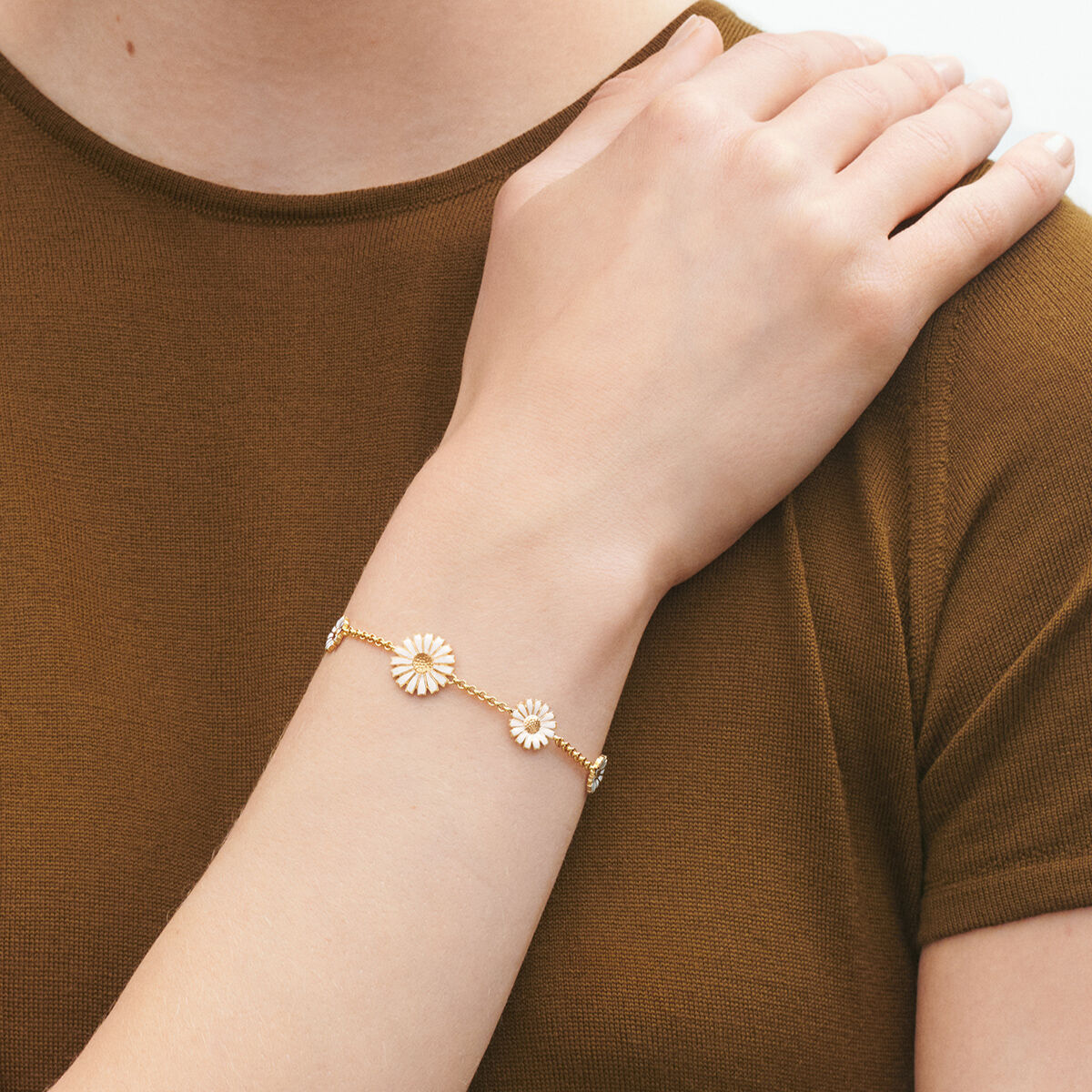 デイジー (DAISY) ブレスレット - スターリングシルバー 18Kゴールド