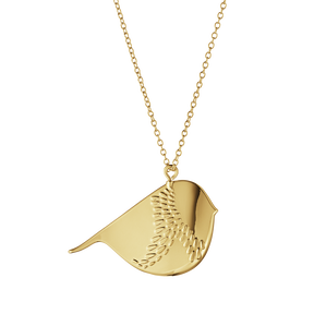 2018 Ornament Winter Bird - gold plated