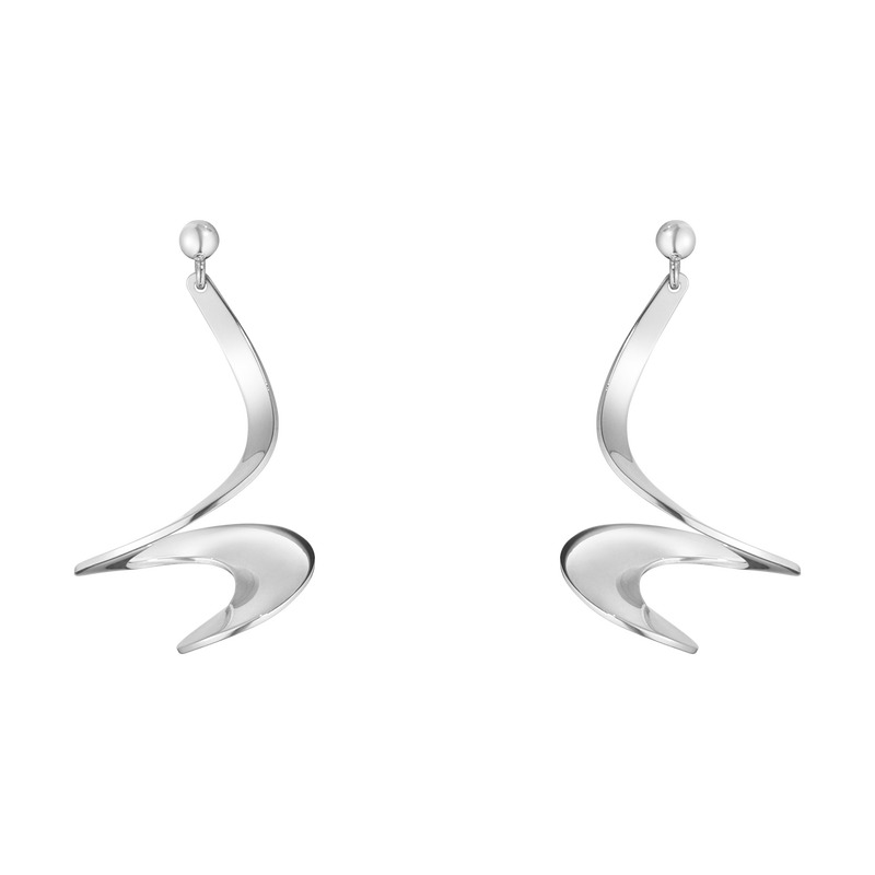 MÖbius Earrings In Sterling Silver Georg Jensen MÖbius Earrings Sterling Silver