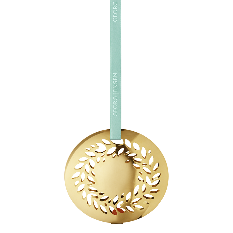 16 クリスマスオーナメント マグノリアリース ゴールドメッキ仕上げ I Georg Jensen