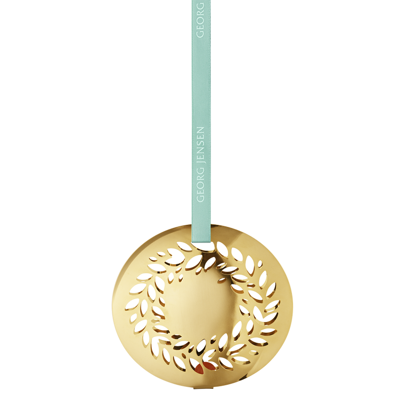 16 クリスマスオーナメント マグノリアリース ゴールドメッキ仕上げ I Georg Jensen 16 クリスマスオーナメント マグノリアリース ゴールドメッキ仕上げ I Georg Jensen