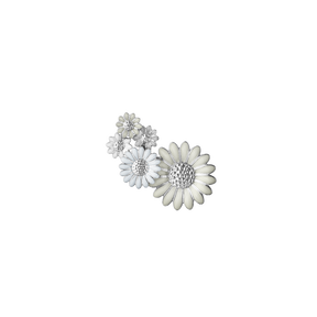 DAISY MEDIUM EAR CUFF SILVER RH WHITE ENAMEL RIGHT DAISY MEDIUM EAR CUFF SILVER RH WHITE ENAMEL RIGHT