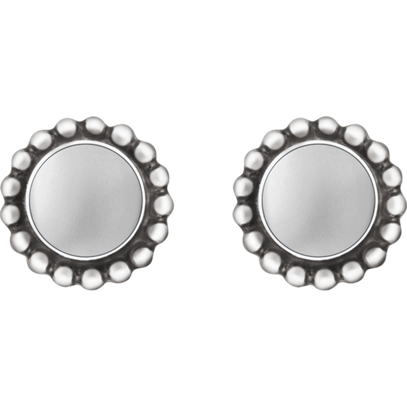 MOONLIGHT BLOSSOM earstuds - sterling silver with silver stone