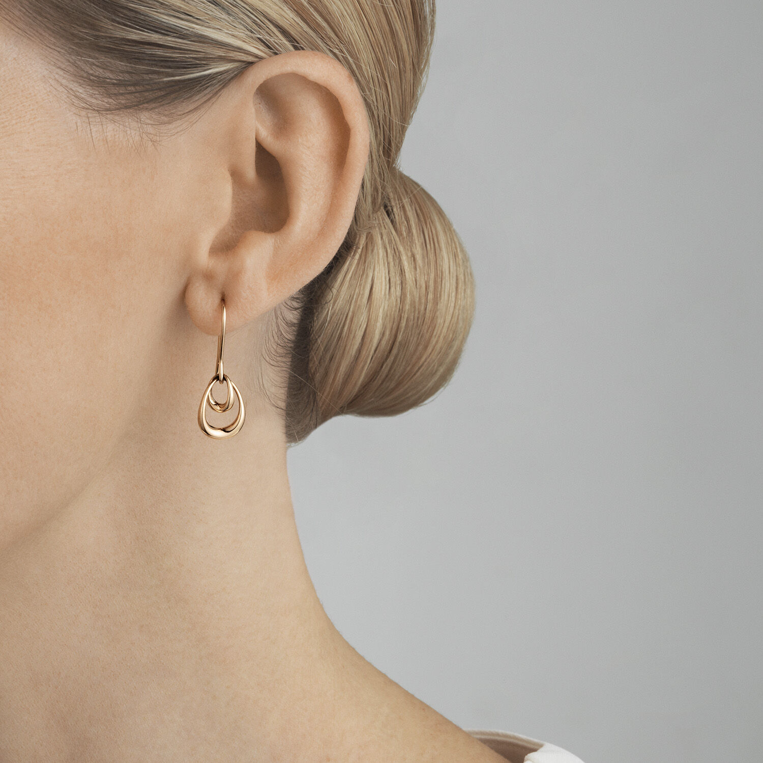 Offspring rose gold mother and daughter earrings I Georg Jensen