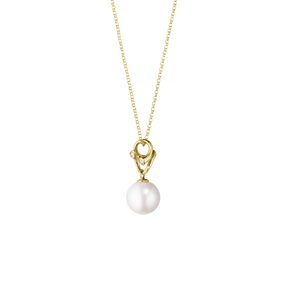 MAGIC pendant - 18 kt. yellow gold with pearl and diamonds
