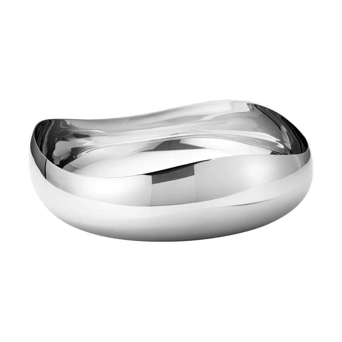 Cobra serving bowl, large in stainless steel