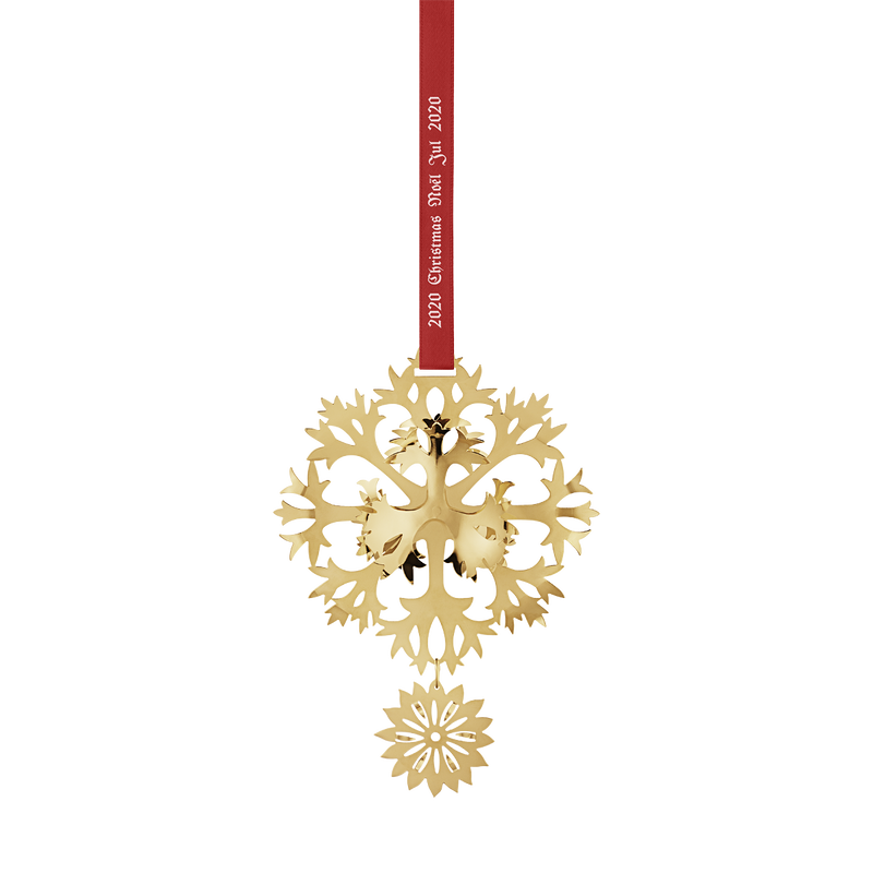 georg jensen jul 2020 2020 Christmas Mobile, Ice Flower   gold plated