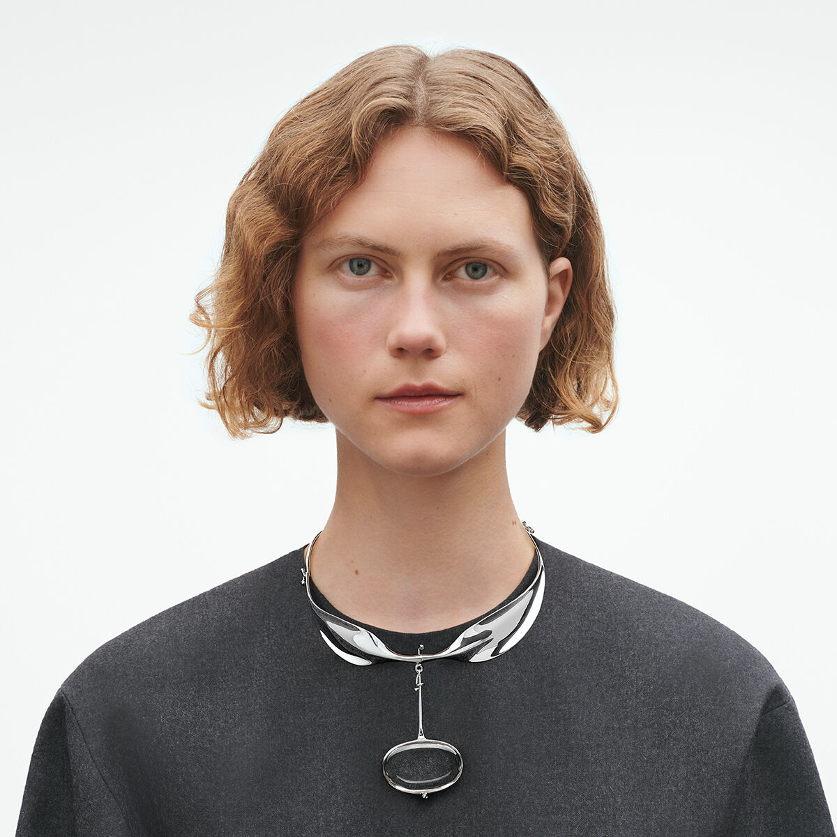 Torun Necklace in sterling silver and rock crystal