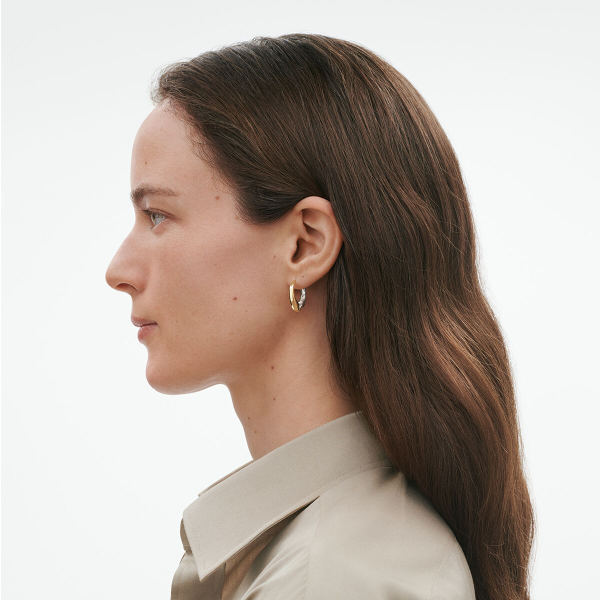 ゴージャス【RL】ゴールドトーン シンフープ イヤリング Reflection Long Earrings - GOLD / RAGBAG (リフレクション