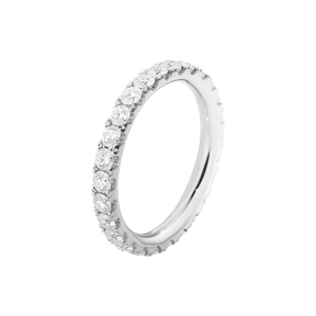 AURORA ring - 18 kt. hvidguld med brillantslebne diamanter